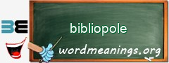 WordMeaning blackboard for bibliopole